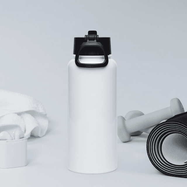 Product thumbnail of Stainless steel water bottle with a straw lid